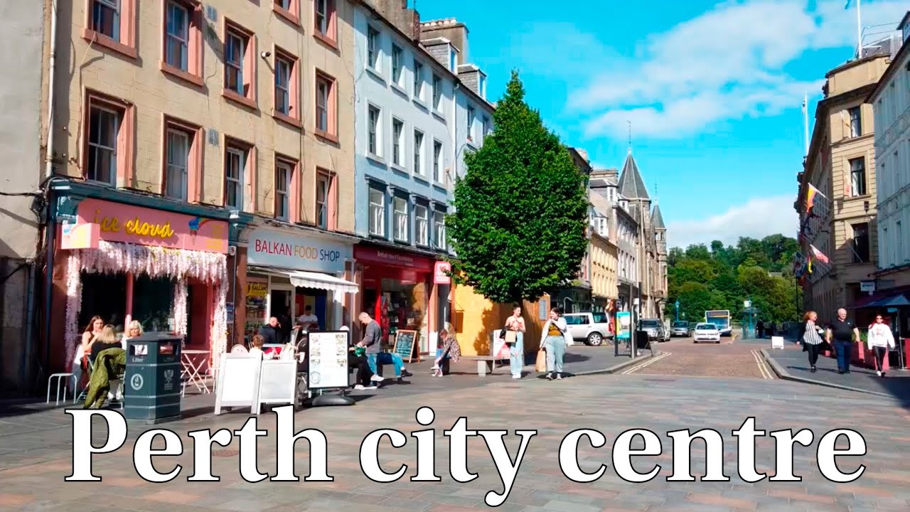 Perth Scotland City Centre Walk The Main High Street Shops YouTube