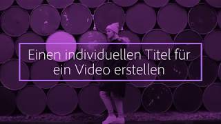 Individuelle El Für Videos Erstellen Mit Premiere Rush  Adobe De