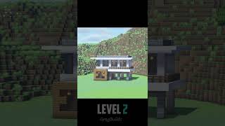 Level 1 - 4 Minecraft Modern House #gregbuilds #minecraft #minecraftbuilding #modernhouseminecraft