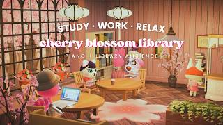Cherry Blossom Library 🌸 1 Hour Soft Piano 🎹 Library Ambience | Study Music | Work Aid screenshot 3
