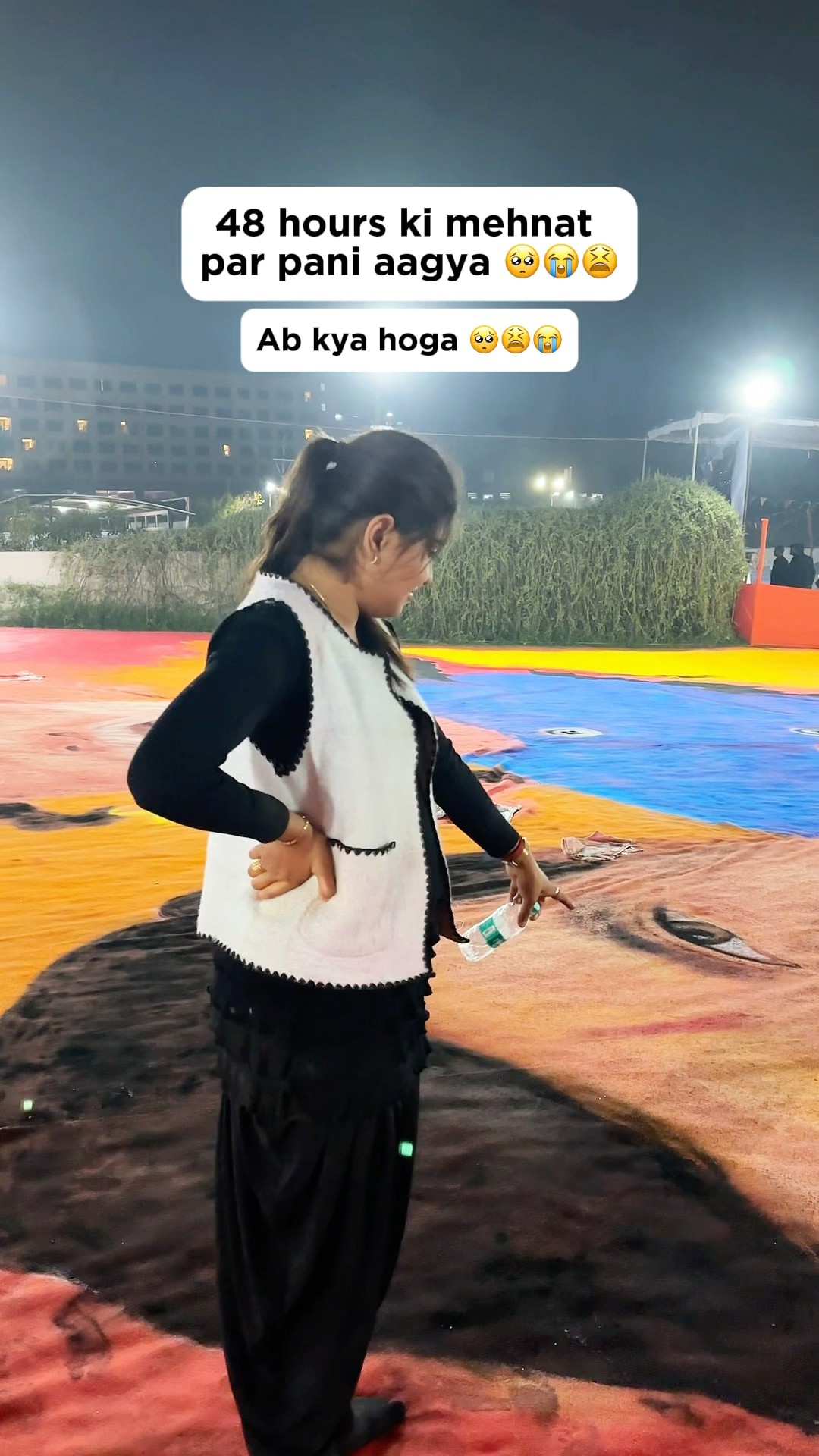 World record me Pani aagya? #art #artistshikhasharma #rangoli #worldrecord