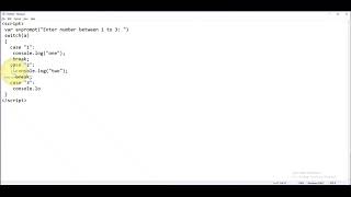 Javascript | conditional statements 'switch' | CodeLearning