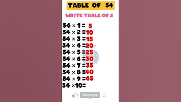 Table Of 54 | 54 Ka table #tables #tabletrick #tricks #maths #youtubeshorts #viral #upscp