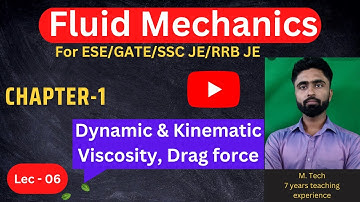 Dynamic & Kinematic viscosity | Fluid Mechanics | Chapter 1| Ritesh Sir | For ESE/GATE/SSC JE/RRB JE