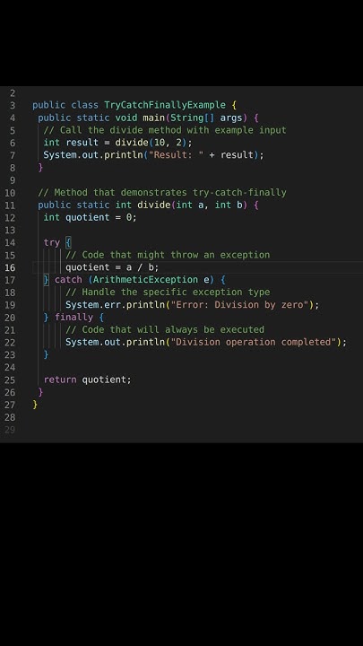 Using Try-Catch-Finally Blocks in Java for Exception Handling - YouTube