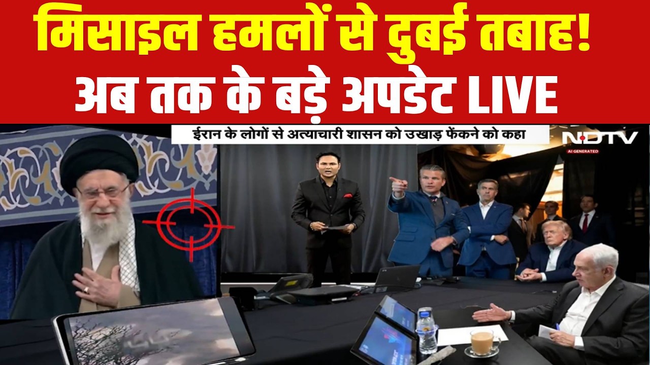 Israel Iran War Live: मिसाइल हमलों से Dubai तबाह! Khamenei देश से लापता!| Netanyahu | Trump | WW3