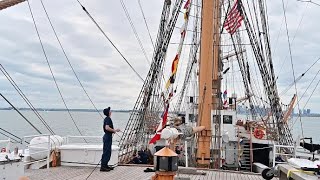 Eagle (WIX 327) Docks in Boston: U.S. Coast Guard Cutter Arrives in Port