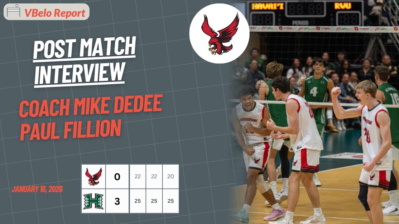 Roberts Wesleyan Men's Volleyball: Postgame Interview | Hawaii (1/16/2026)