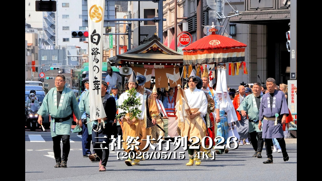 5人祭り 20260515三社祭大行列2026【4K】 - YouTube