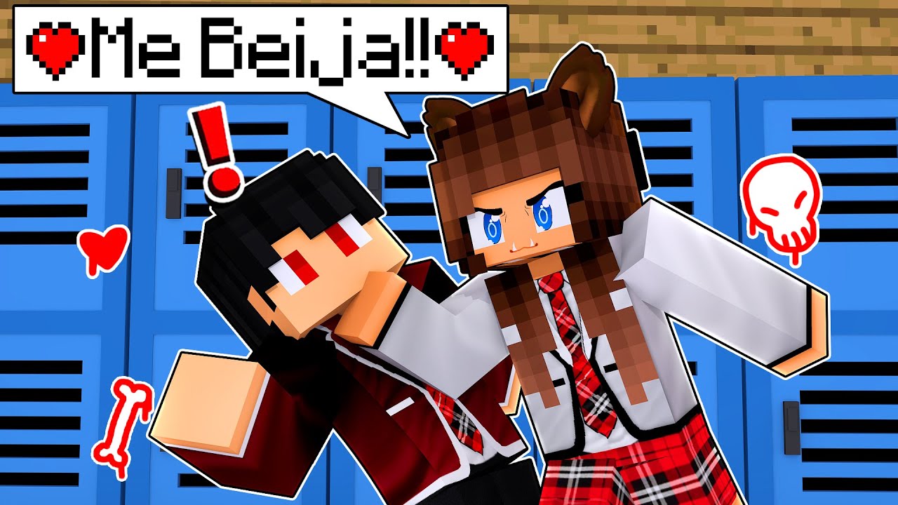 BEIJEI a GAROTA LOBO na ESCOLA DE LOBOS no Minecraft