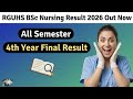 RGUHS BSc Nursing Result 2026 Out Now 😱 | All Semester Results | 4th Year Final Result 