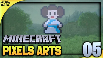 COMMENT FAIRE LEIA EN PIXEL ART ?? - Minecraft Pixels Arts #5 ( feat Karma/Otaku )