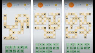 Information Math Crossword Number puzzle - Expert - Level 45 - Level 46 - Level 47 Guide