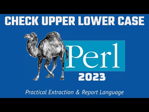 Perl Programming - Check String Upper Lower Case Characters 2023