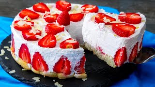 Тортата от ягоди е най-деликатният, ефирен и лек десерт без печене! Apetiten TV