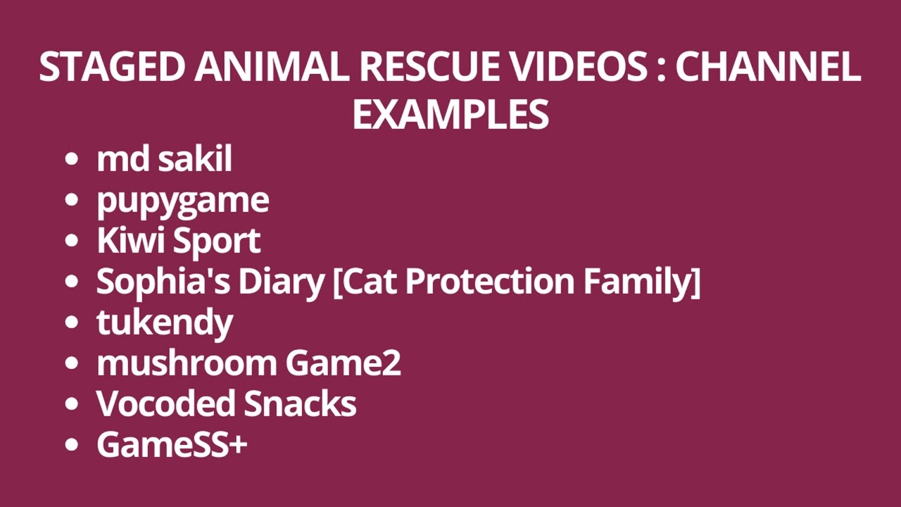A few words about staged animal rescue videos