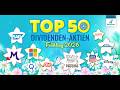 Top 50 Dividenden Aktien der Aktienfinder-Community!