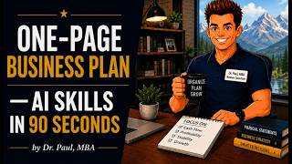 One-Page Business Plan - AI Skills in 90 Seconds | Dr. Paul Borosky, DBA.