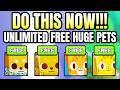 DO THIS NOW! Unlimited FREE Huge Pets in Pet Simulator 99! (Roblox)