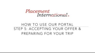 How to: Step 5 - Accepting your offer & preparing for your trip