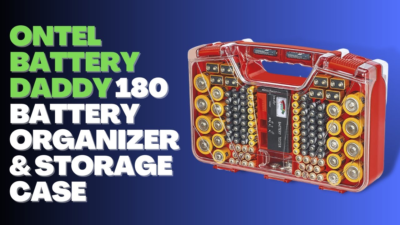 Battery Daddy 180 Battery Organiser and Storage Case with Tester