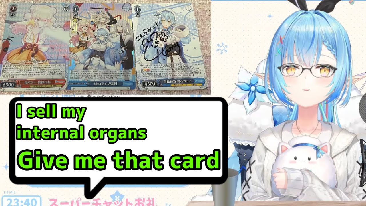 Yukimin trying to sell the internal organs to buy an autograph card【Lamy clip】
