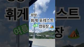 한여름에도 시원한 #휘게포레스트#캠핑장#캠핑장소개#평창캠핑장#캠핑장추천 #여름캠핑