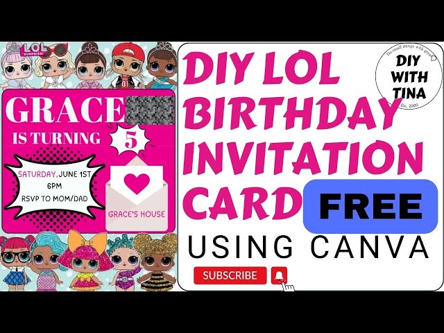 DIY LOL birthday invitation card using Canva tutorial (FREE) - YouTube diy-lol-birthday-invitation-card-using-canva-tutorial-free-youtube