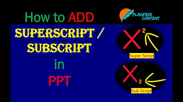 How to Superscript subscript text in powerpoint presentation || Superscript text in ppt | Plagfree c
