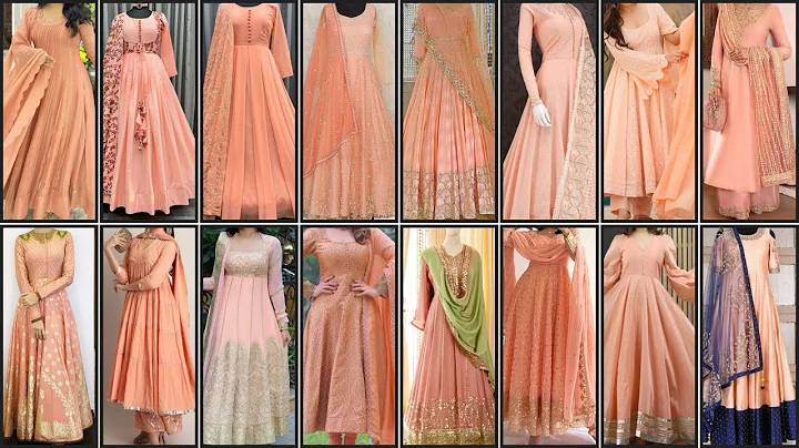 Khubsurat Peach colour Anarkali Suit Design Ideas for Girls 2025