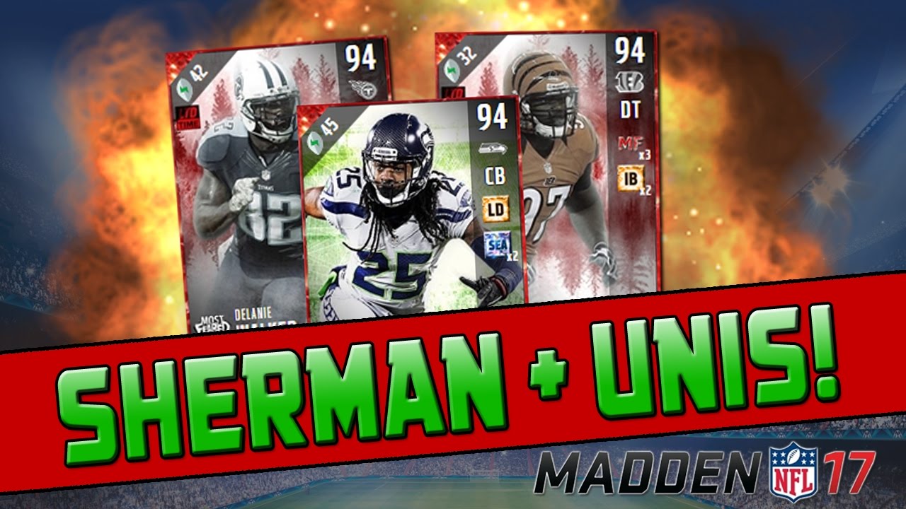 94 Richard Sherman & New MUT Gear Sets! | Madden 17 Ultimate Team - Pro Pack Opening