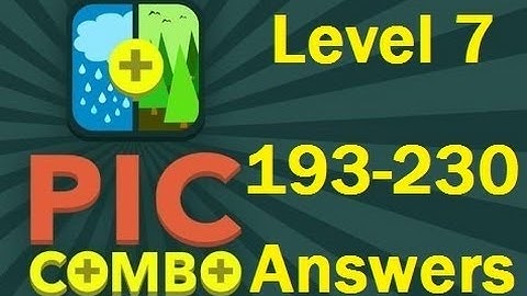 Pic Combo Level 7-8 193-230 Answers