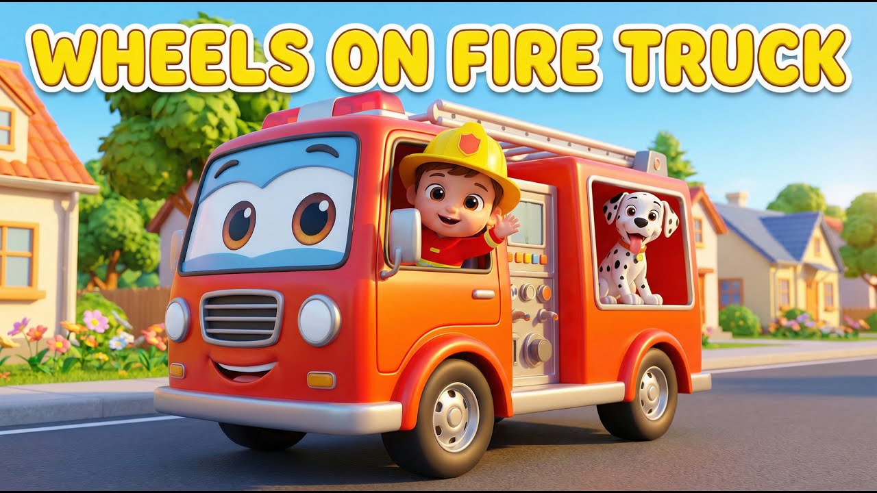Колеса на пожарной машине | Спасательные песни для детей | Детские стишки и песенки
