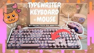 🌸PINK TYPEWRITER KEYBOARD SET FROM AMAZON! 🌸 BY BASALTECH