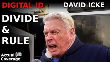 David Icke laat zich helemaal gaan tijdens de Digital ID Rally in Londen, Verenigd Koninkrijk.
