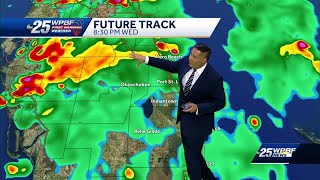 Active radar shows storms across Palm Beach County and Treasure Coast Wednesday