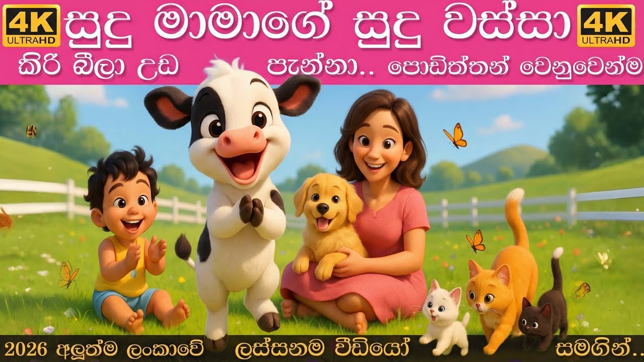 සුදු මාමාගේ සුදු වස්සා | Sudu mamage sudu wassa | Sinhala Lama Gee | සිංහල ළමා ගීත 2025 | Sudu gona