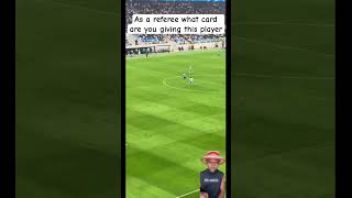 As a referee what card are you giving this player