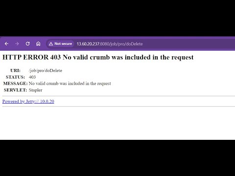 Solving HTTP ERROR 403 No valid crumb was included in the request