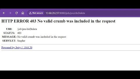 Solving HTTP ERROR 403 No valid crumb was included in the request