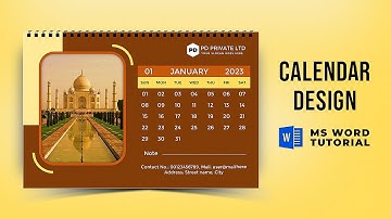 How to Make Calendar In MS Word | Printable Calendar Design