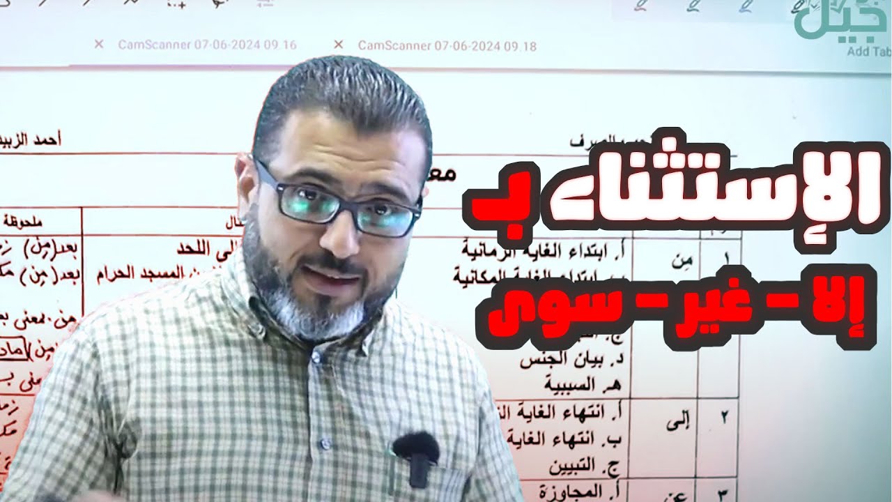 الإستثناء بـ (إلا، غير- سوى)