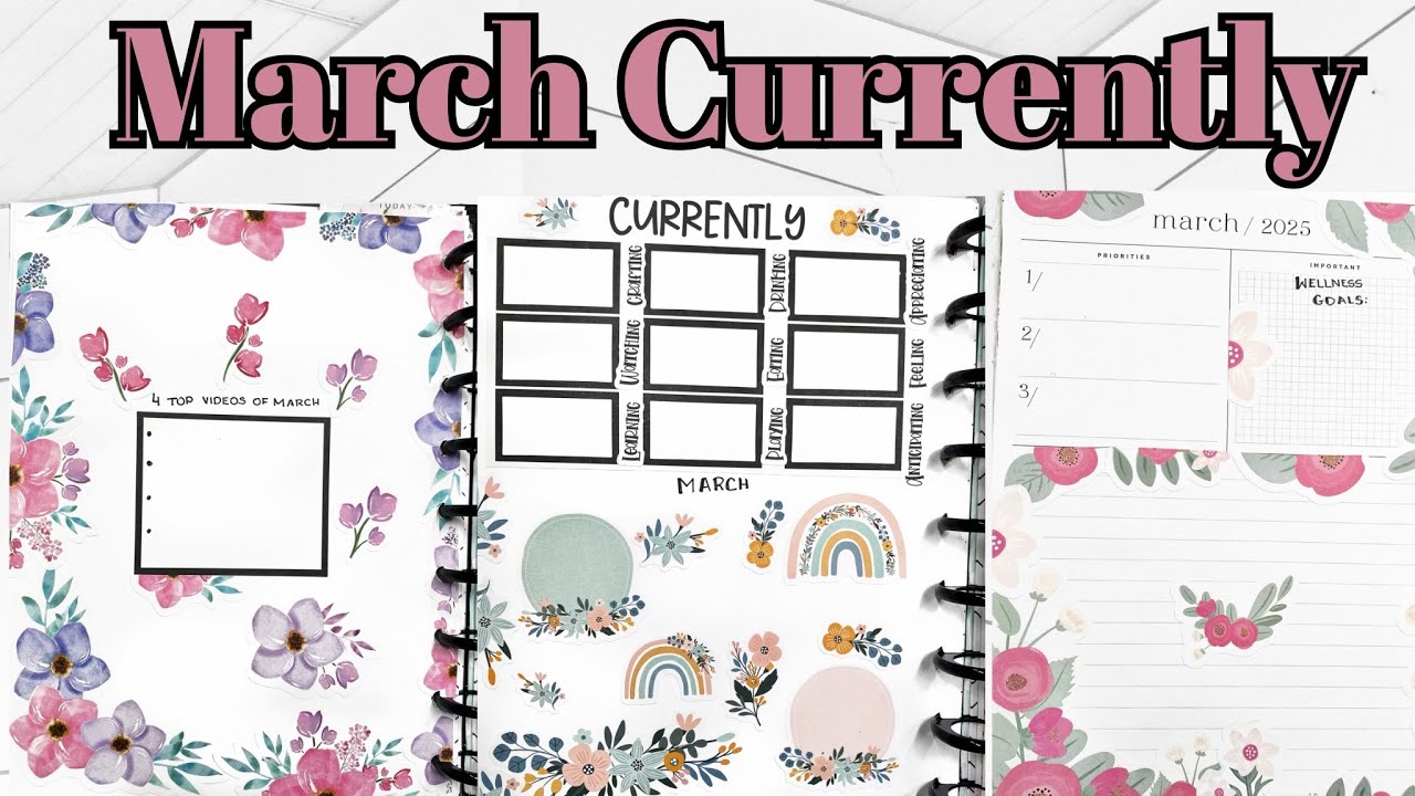 Plan With Me | March 2025 Currently | Happy Planner | 3 Planners - YouTube