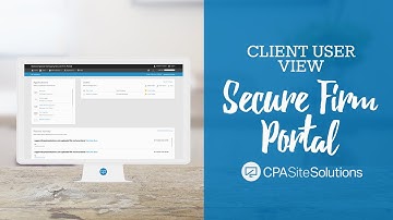 CPA Site Solutions Portal - Client User View