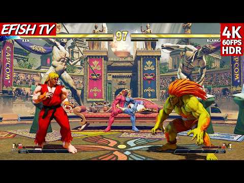 Ken vs Blanka (Hardest AI) - Street Fighter V