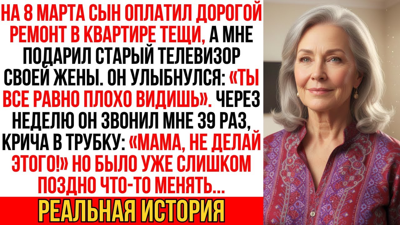 На 8 Марта сын сделал теще шикарный ремонт, а мне — старый телевизор. Но то, что я сделала в ответ….