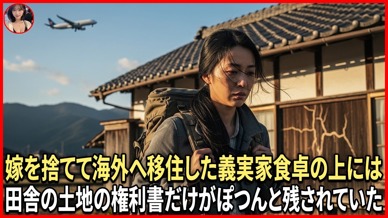 嫁を捨てて海外へ移住した義実家――食卓の上には田舎の土地の権利書だけがぽつんと残されていた…#動エピソード#老後の物語 #家族の物語