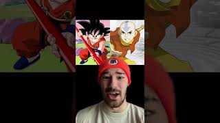 Goku slams Aang 💀 #dragonball #avatar #goku #anime #shorts