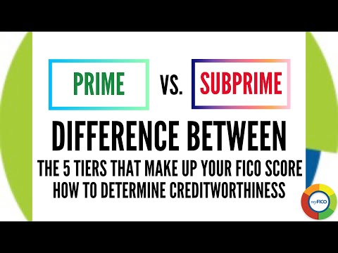 Vídeo: Qual é a diferença entre um tomador de empréstimo prime e subprime?