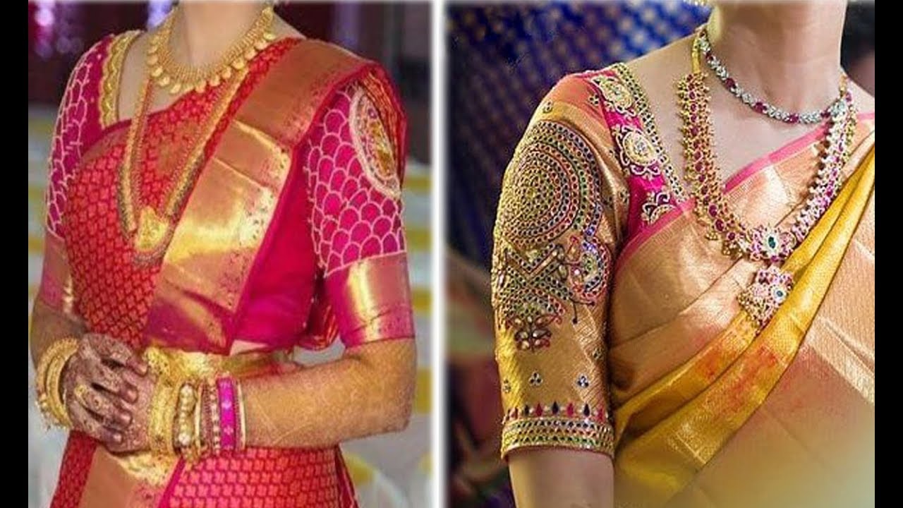 Amazing Embroidery Work Blouse Designs For Silk Saree ...